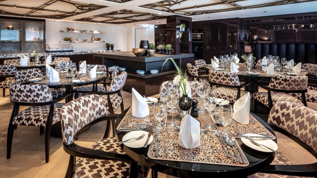 Golf Ahoy Danube River Golf Cruise AmaMagna The Chef's Table Restaurant interior