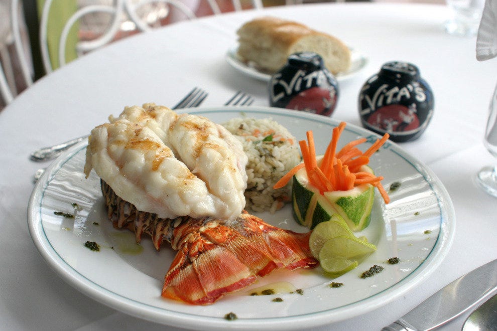 Golf Ahoy Danube River Golf Cruise AmaMagna lobster on a white plate