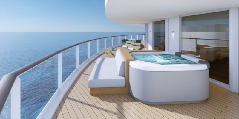NCL Luna The Haven Suite Category Private Veranda Hot Tub.