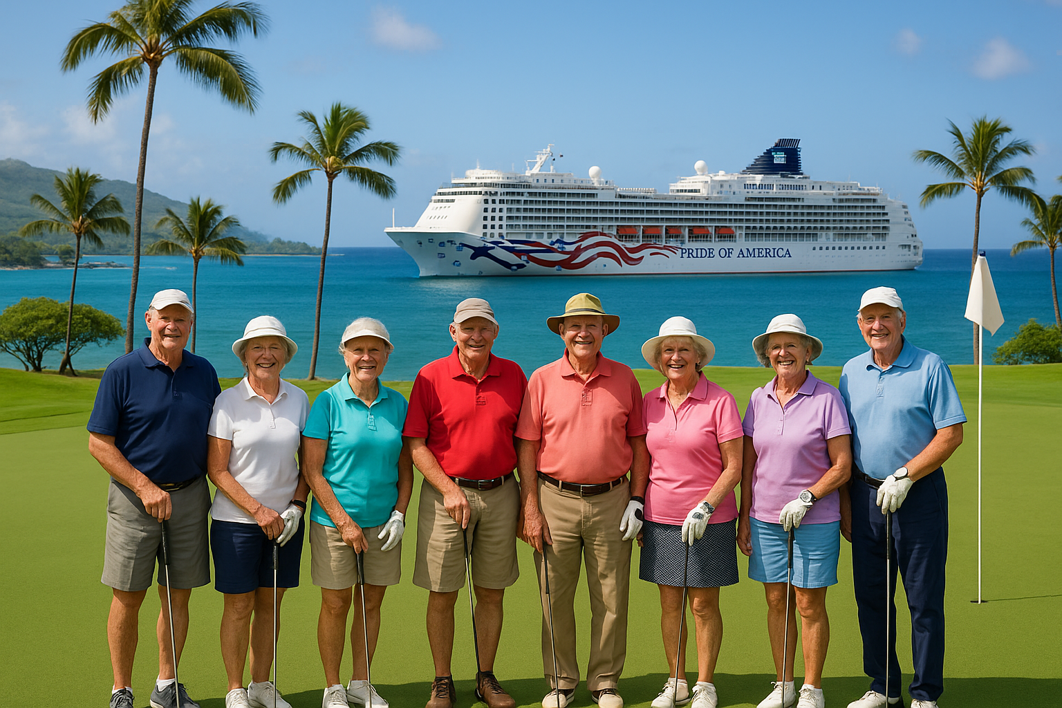 Hawai-golf-cruise-clients-group