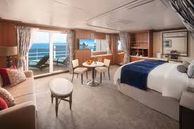 Interior view of Penthouse Suite on the Pride of America cruise ship.